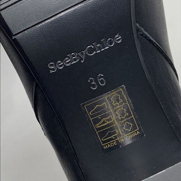 See by Chloé Louise Block-Heel Leather Ankle Boots size 36 - Picture 14 of 14